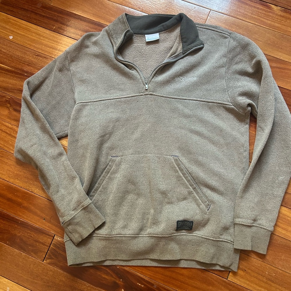 Columbia Men's Tan Zip-Up Sweater